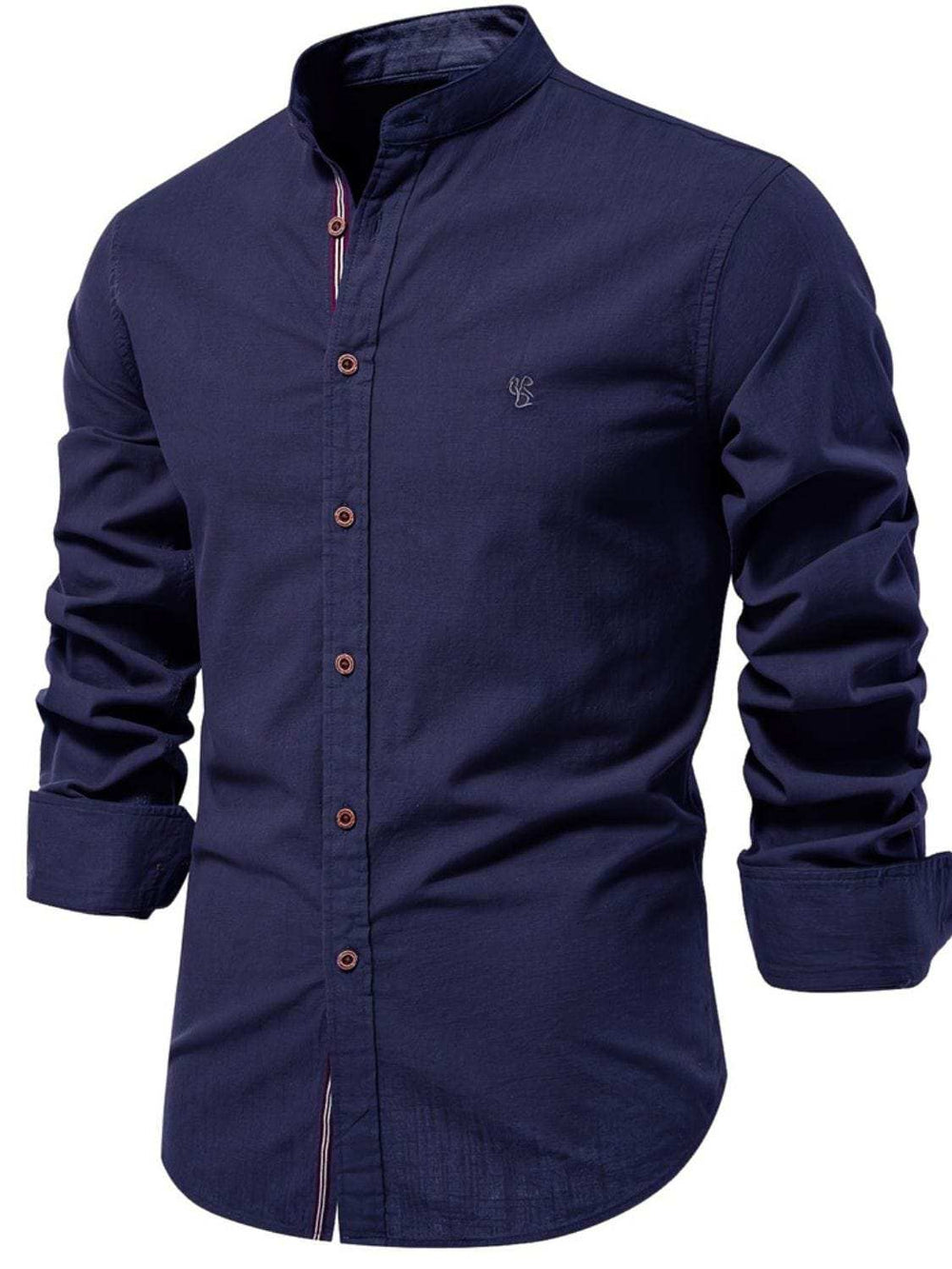 Men's Full Size Button Down Embroidered Shirt Plus Size - Trendsi - Flyclothing LLC