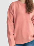 Round Neck Dropped Shoulder Long Sleeve Sweater - Trendsi - Flyclothing LLC