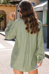 Striped Button Up Long Sleeve Shirt - Trendsi - Flyclothing LLC