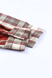 Plaid Patchwork Collared Neck Shacket - Trendsi - Flyclothing LLC