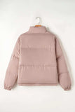 Turtleneck Zip Up Long Sleeve Winter Coat - Trendsi - Flyclothing LLC