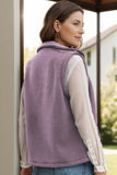 Zip Up Vest Coat with Pockets - Trendsi