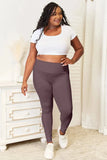 Double Take Wide Waistband Sports Leggings - Trendsi