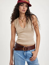 Solid V-Neck Tank - Trendsi - Flyclothing LLC
