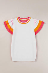 Color Block Round Neck Knit Top - Trendsi - Flyclothing LLC