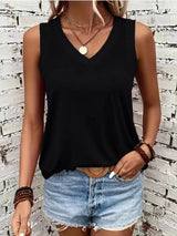 V-Neck Tank - Trendsi - Flyclothing LLC