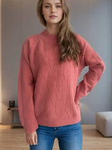 Mock Neck Long Sleeve Sweater - Trendsi - Flyclothing LLC