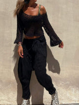 Round Neck Long Sleeve Knit Cover Up - Trendsi - Flyclothing LLC