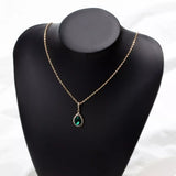 18K Gold-Plated Teardrop Pendant Necklace - Trendsi - Flyclothing LLC