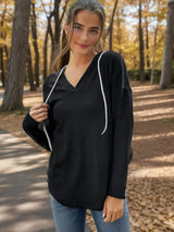 Full Size Drawstring Long Sleeve Hoodie Plus Size - Trendsi - Flyclothing LLC