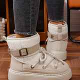Lace Up Platform Boots - Trendsi - Flyclothing LLC