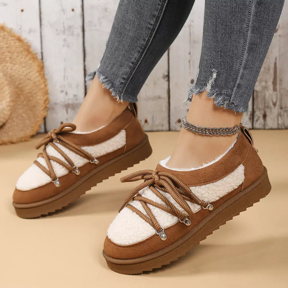 Lace-Up Ankle Boots - Trendsi - Flyclothing LLC