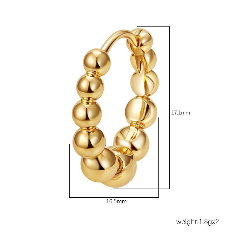 Womens Simple Stainless Steel Hoop Earrings - My Store - Flyclothing LLC