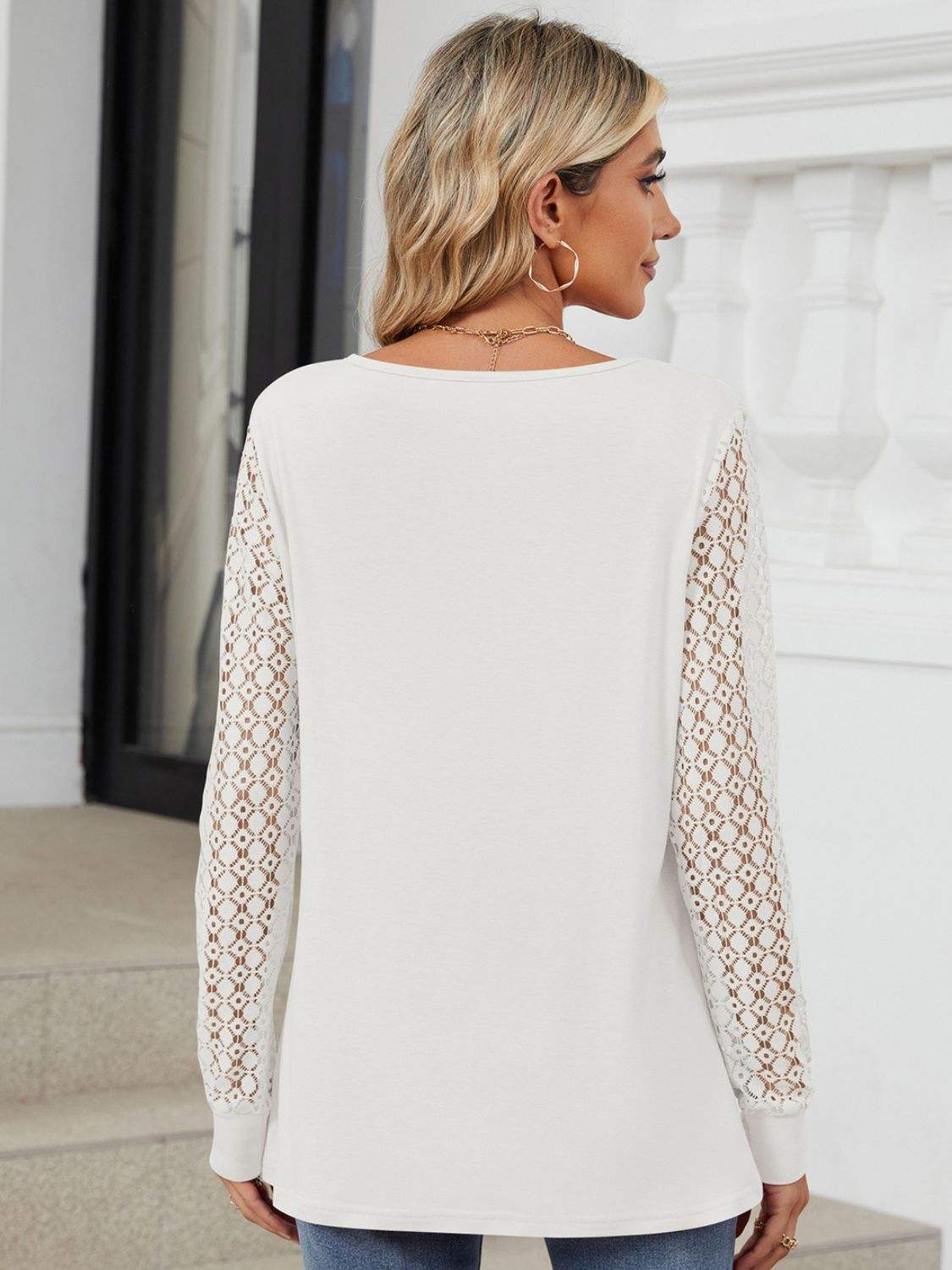Cutout Round Neck Long Sleeve T-Shirt - Trendsi - Flyclothing LLC