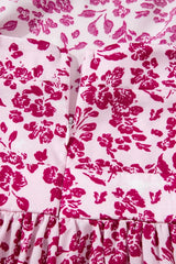 Floral Cutout Back Square Neck Maxi Dress - Trendsi - Flyclothing LLC