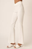 Mittoshop Surplice V Waist Flare Pants - Trendsi