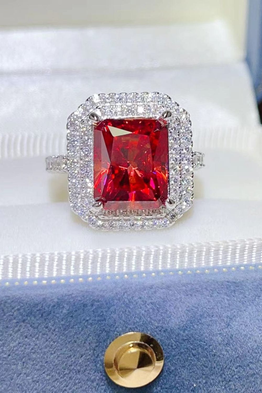 2 Carat Moissanite 925 Sterling Silver Ring - Trendsi