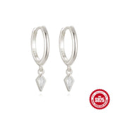 S925 Sterling Silver Kite-Shape Stone Earrings - My Store - Flyclothing LLC