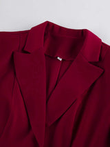 Single-Breasted Blazer and Wide-Leg Pants Set - Trendsi - Flyclothing LLC