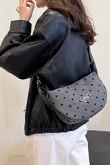 Polyester Printed Adjustable Strap Crossbody Bag - Trendsi