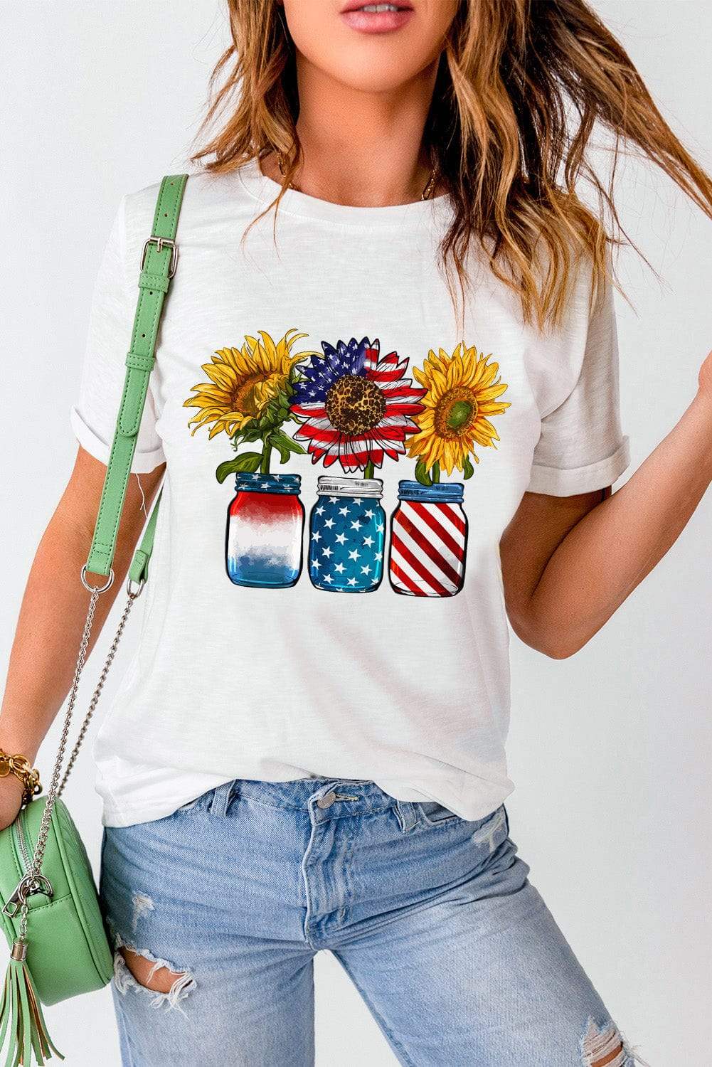 Graphic Round Neck Short Sleeve T-Shirt - Trendsi - Flyclothing LLC