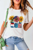 Graphic Round Neck Short Sleeve T-Shirt - Trendsi - Flyclothing LLC