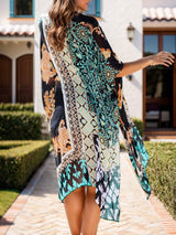 Printed Open Front Cover-Up - Trendsi - Flyclothing LLC