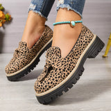Leopard Print Chunky Loafers - Trendsi - Flyclothing LLC