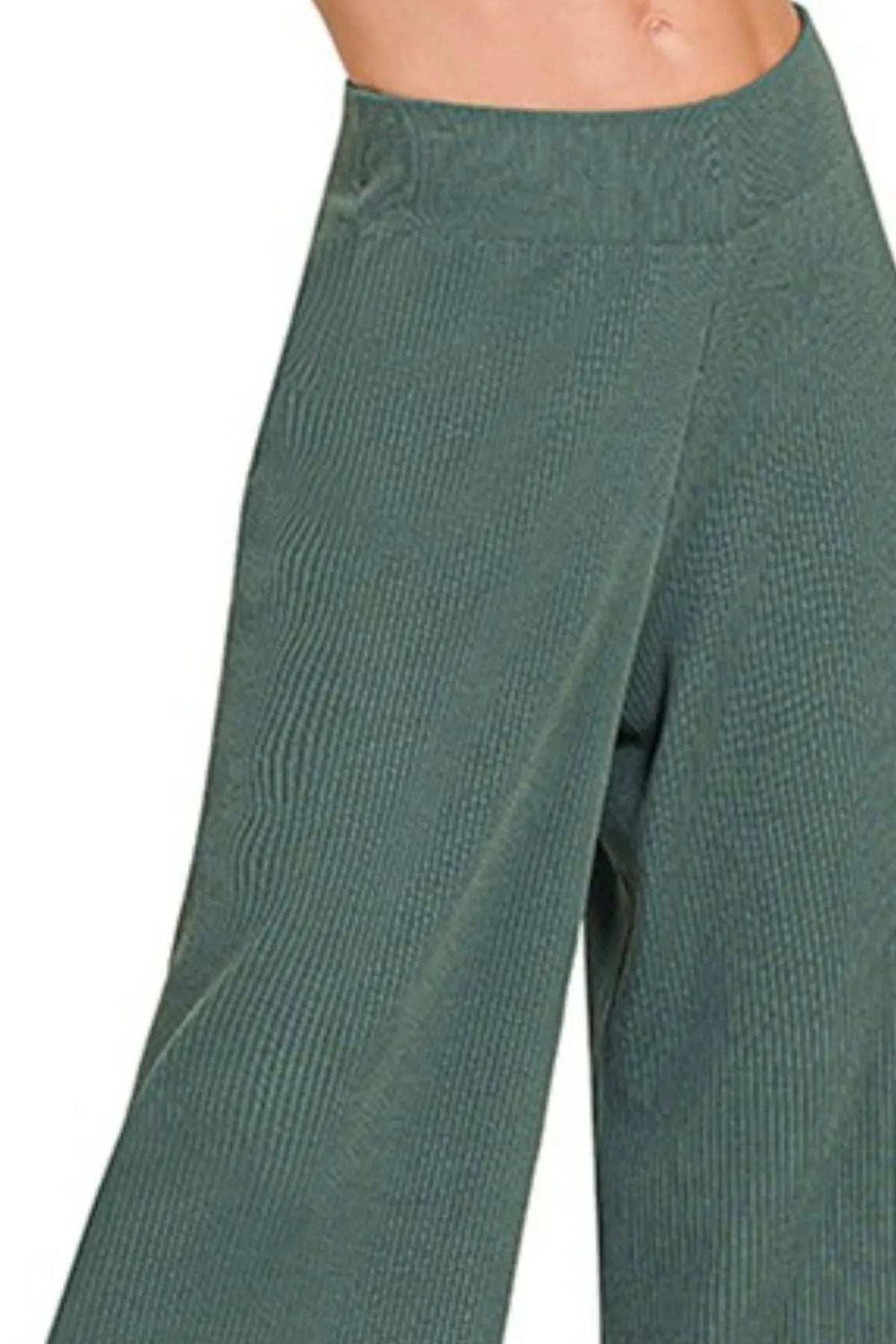 Zenana Viscose Ribbed Sweater Pants - Trendsi - Flyclothing LLC