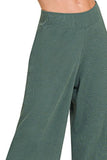 Zenana Viscose Ribbed Sweater Pants - Trendsi