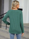 Notched Long Sleeve T-Shirt - Trendsi - Flyclothing LLC