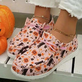 Printed Round Toe Flat Slip-Ons - Trendsi - Flyclothing LLC