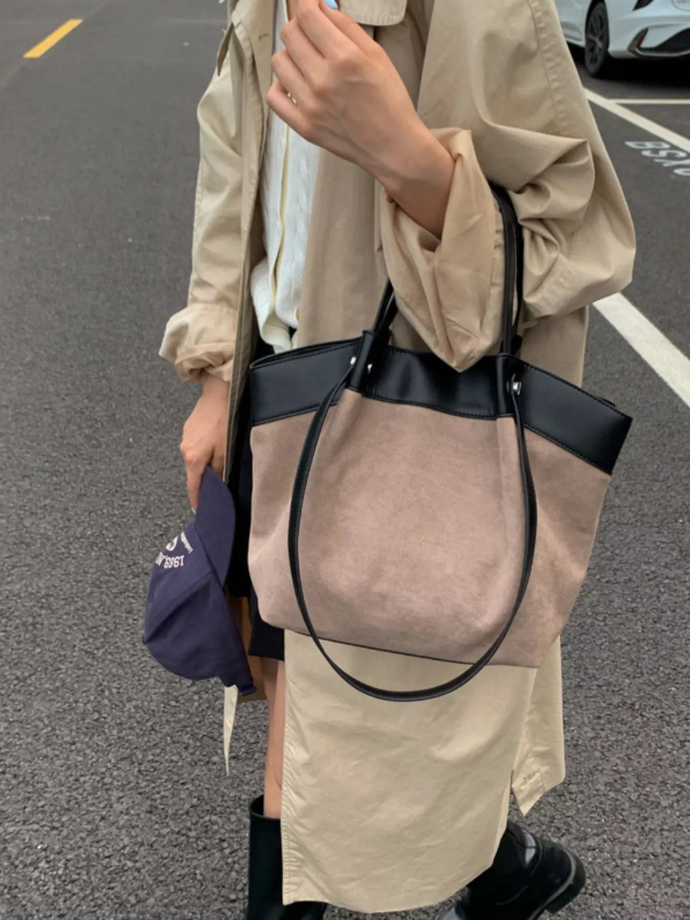 Lightweight Classic Color Tote Bag - Trendsi - Flyclothing LLC