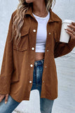Pocketed Snap Down Long Sleeve Jacket - Trendsi - Flyclothing LLC