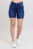 Judy Blue Full Size High Waist V-Front Bermuda Plus Size - Trendsi