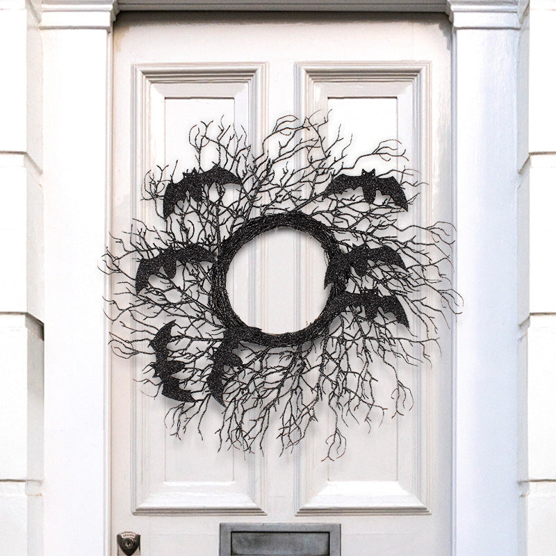 Halloween Simulation Decoration Wreath Black - My Store - Flyclothing LLC