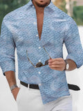 Men's Full Size Collared Neck Long Sleeve Shirt Plus Size - Trendsi
