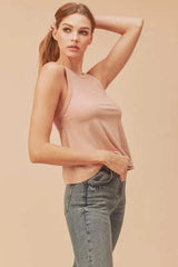 Aemi + Co Lightweight Ribbed Tank - Trendsi - Flyclothing LLC