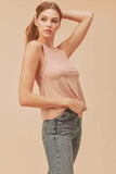Aemi + Co Lightweight Ribbed Tank - Trendsi