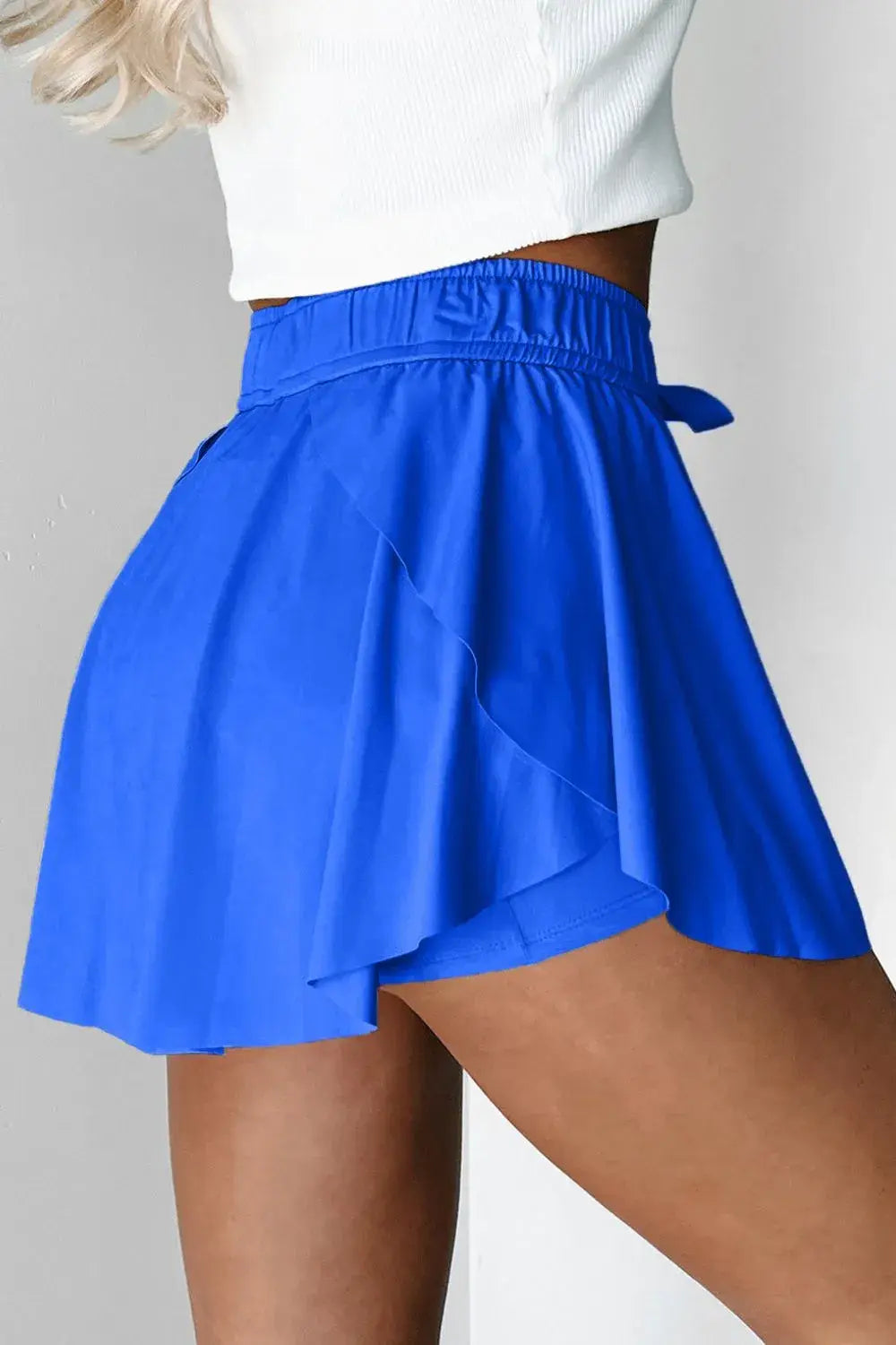 Drawstring Active Skorts - Trendsi - Flyclothing LLC