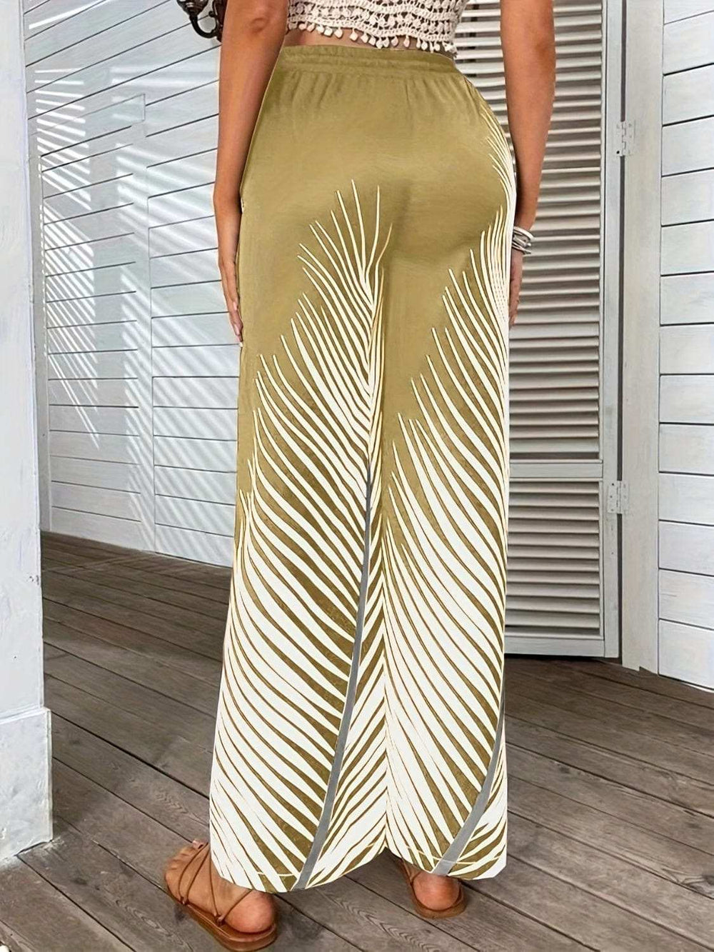 Printed Wide Leg Pants - Trendsi - Flyclothing LLC