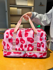 Oxford Cloth Leopard Travel Bag - Trendsi