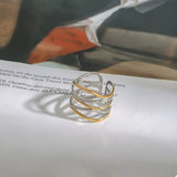 Two-Tone Open Ring - Trendsi - Flyclothing LLC