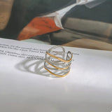 Two-Tone Open Ring - Trendsi - Flyclothing LLC