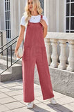 Lovelet Square Neck Wide Strap Overalls with Pockets - Trendsi - Flyclothing LLC