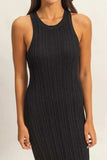 HYFVE Round Neck Bodycon Ribbed Knit Dress - Trendsi - Flyclothing LLC