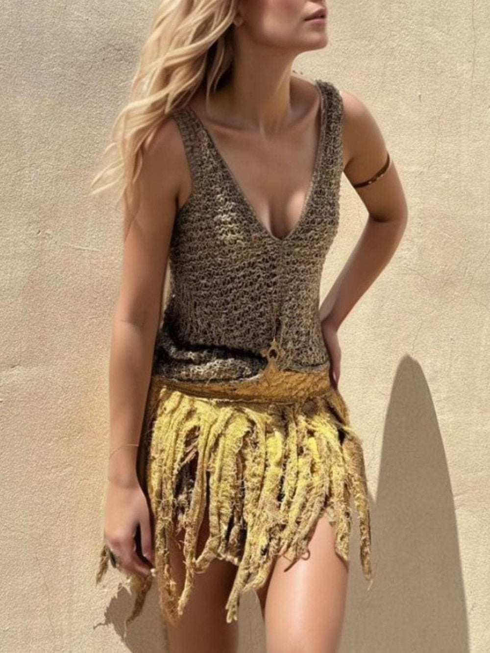 Crochet V-Neck Tank - Trendsi - Flyclothing LLC