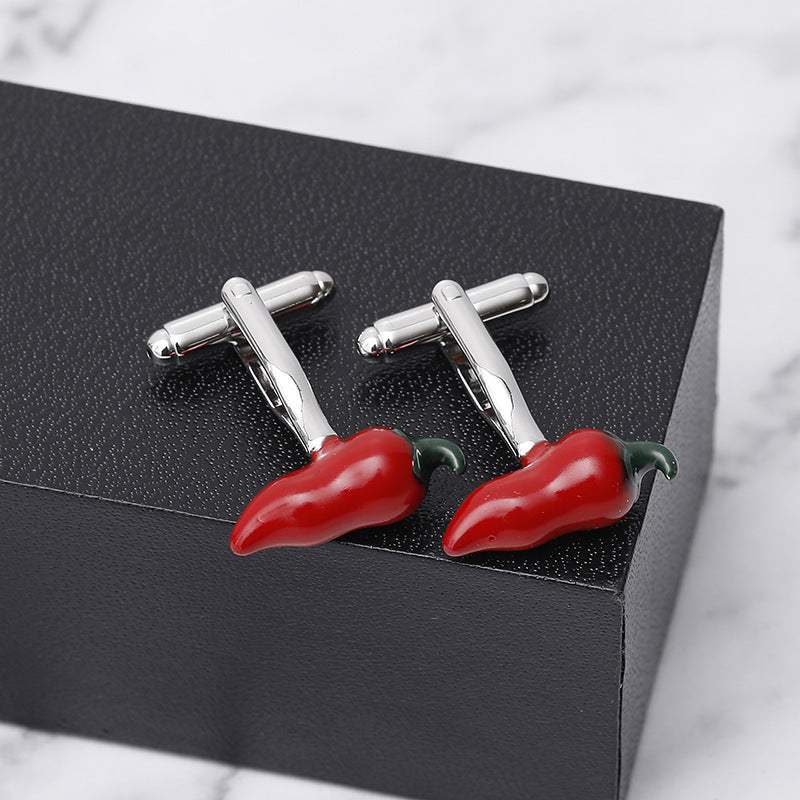 Mens Creative Red Pepper French Cufflinks - My Store - Flyclothing LLC