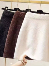 Plush Knit Mini Skirt - Trendsi - Flyclothing LLC