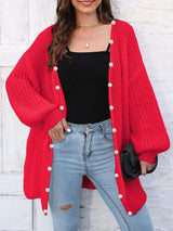 Open Front Long Sleeve Cardigan - Trendsi - Flyclothing LLC